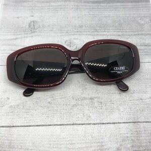 New old stock CHARME logo sunglasses Burgundy Red MOD